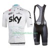 Fahrradbekleidung Radtrikot Kurzarm + Trägershorts 2017 Team Sky N003 